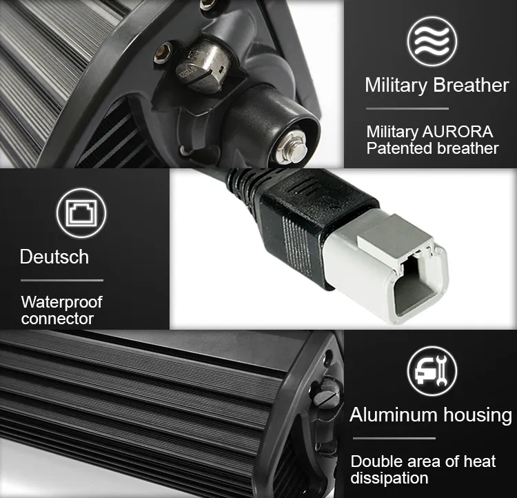 10inches Super Aurora IP69K Waterproof LED Light Bar with Emark R112