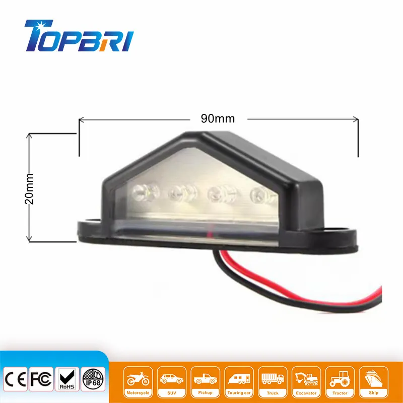 12V 24V Mini LED Number Plate Warning Lights for Truck Trailer