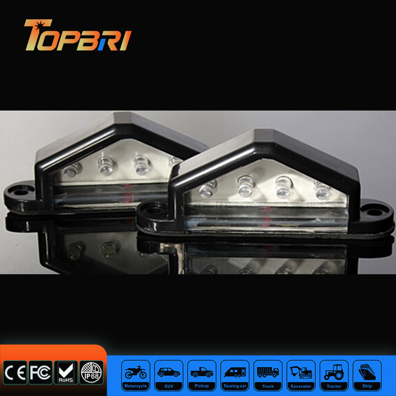 12V 24V Mini LED Number Plate Warning Lights for Truck Trailer