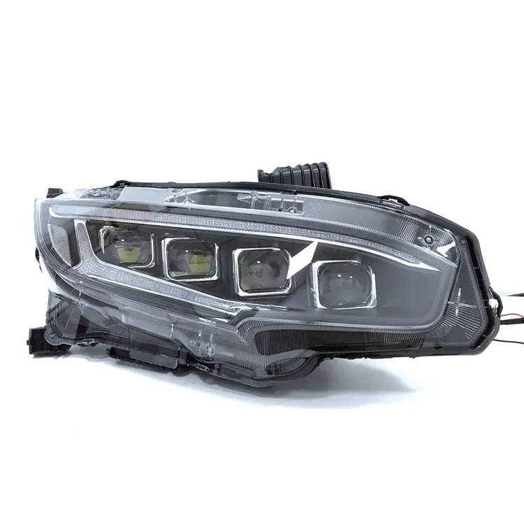 2016 Honda Civic X LED Headlight Right Hand Drive 4 Lens Auto Lamps with Demon Eye