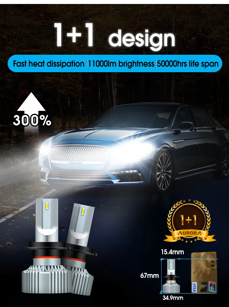 2020 High Quality Laser Lighting H16 H15 9004 9005 9006 9007 Auto LED Headlight Bulbs