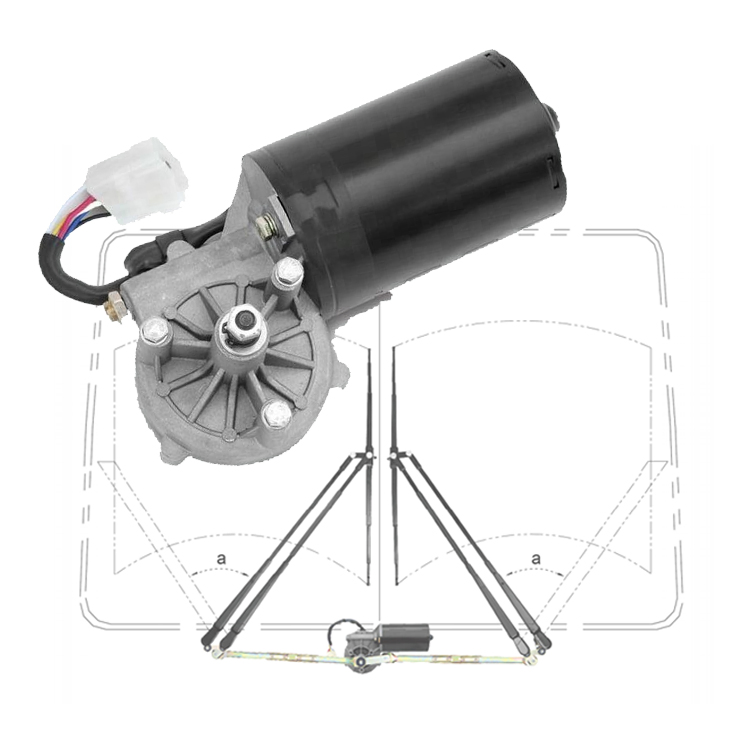 24V 80W 30rpm DC Electric Gear Wiper Motor on Farm Feeding Machines or Espresso Coffee Machine