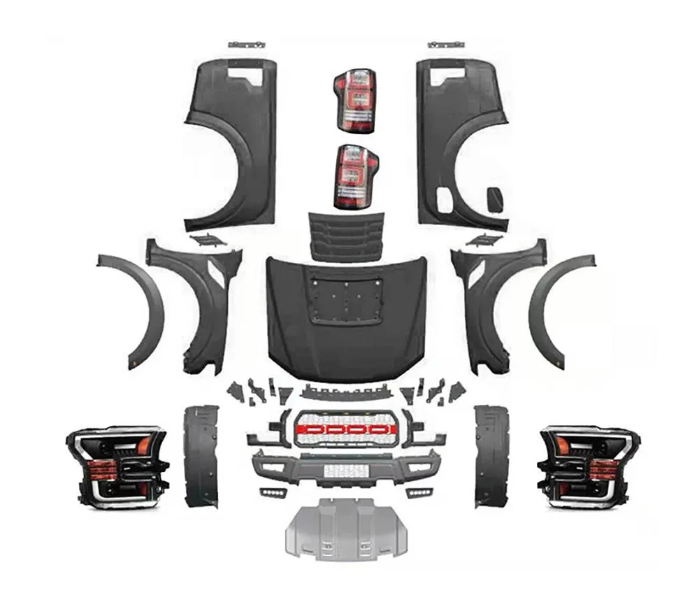 4X4 Accessories Front Bumper Body Kits for Ford Ranger T6 T7 T8 2013-2019 Upgrade to F150 Raptor 2021