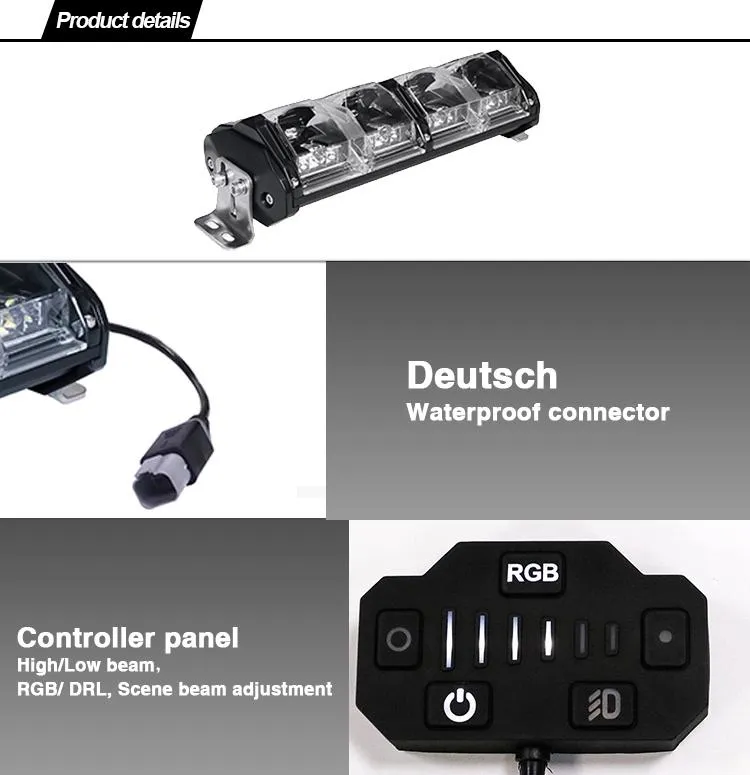 4X4 Offroad Lighting Multifunction RGB Dimmable LED Light Bar