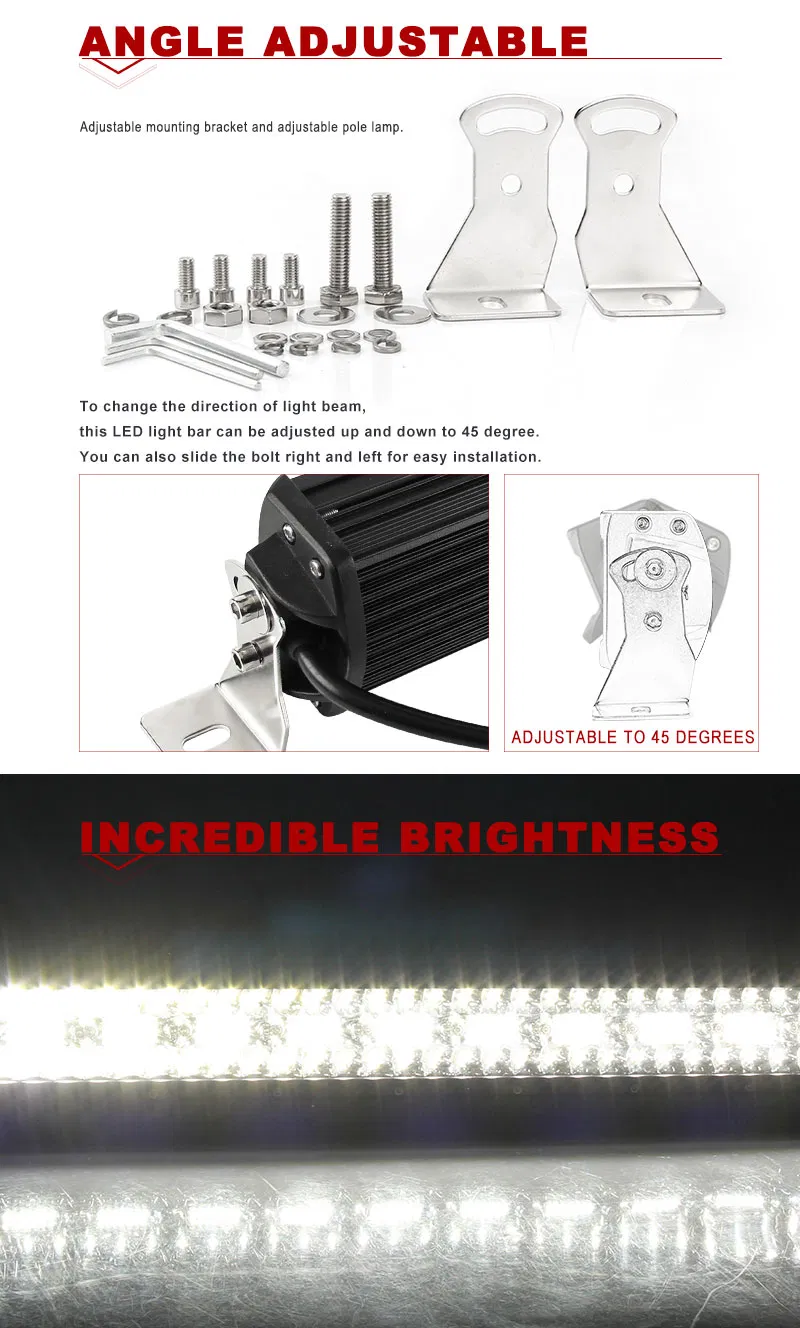 52 Inch Triple Row LED Driving Light Bar Lights 32 42 22 50 Inch Bumper Roof 4X4 Truck Barra LED Light Bar