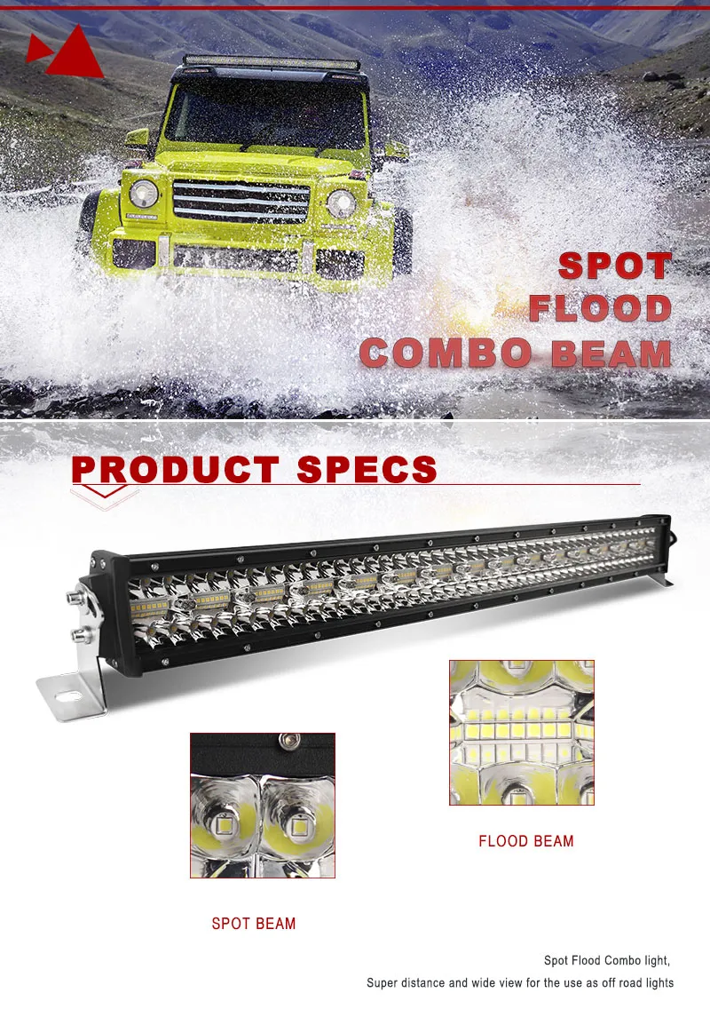52 Inch Triple Row LED Driving Light Bar Lights 32 42 22 50 Inch Bumper Roof 4X4 Truck Barra LED Light Bar