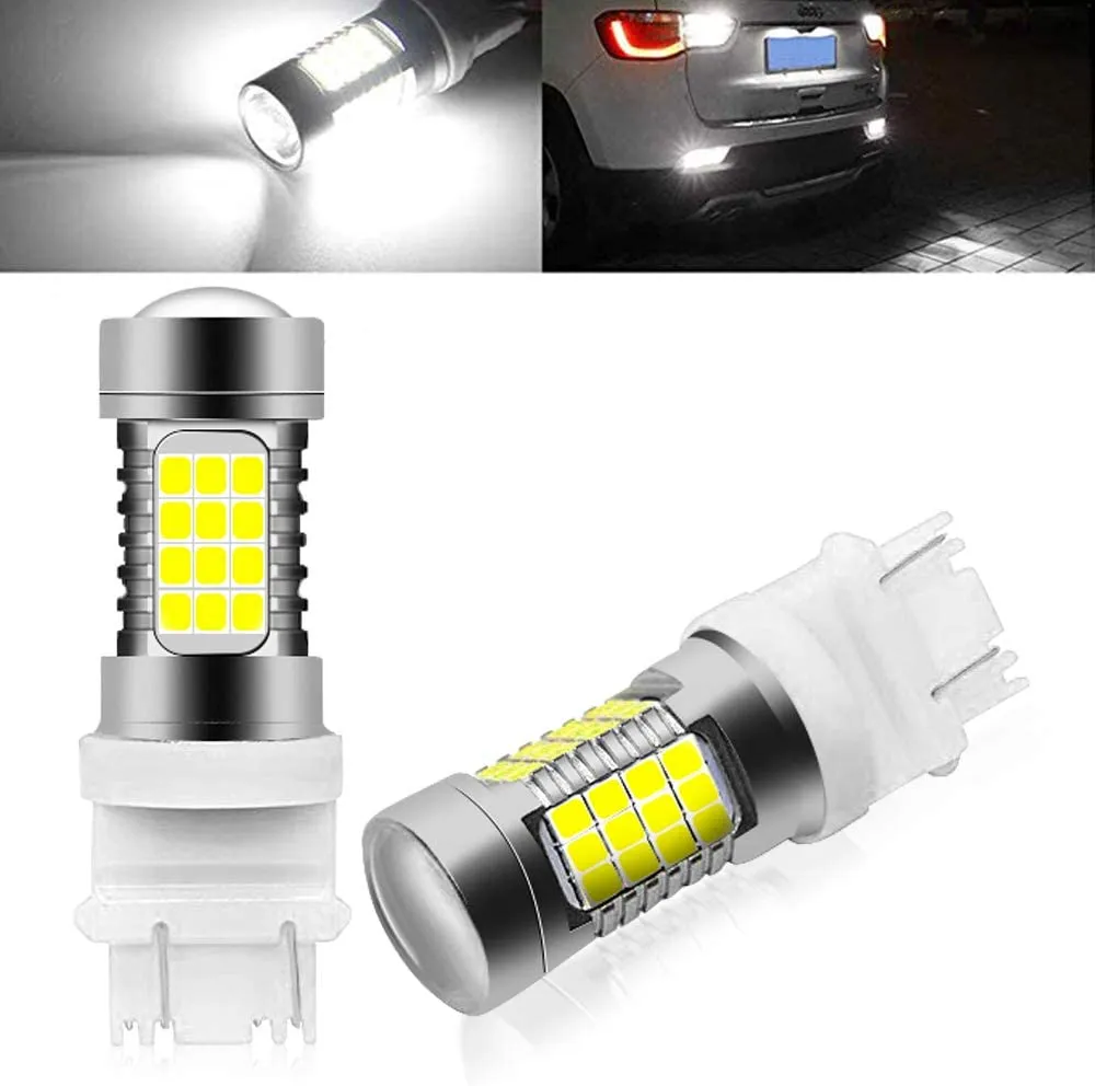 7440 LED Bulbs 360 Degree 2000lm 54-SMD LED 6000K Xenon White 7440 992 T20 W21W 7443 Bulbs Replacement with Projector Lens for Trucks Tail Brake Lights