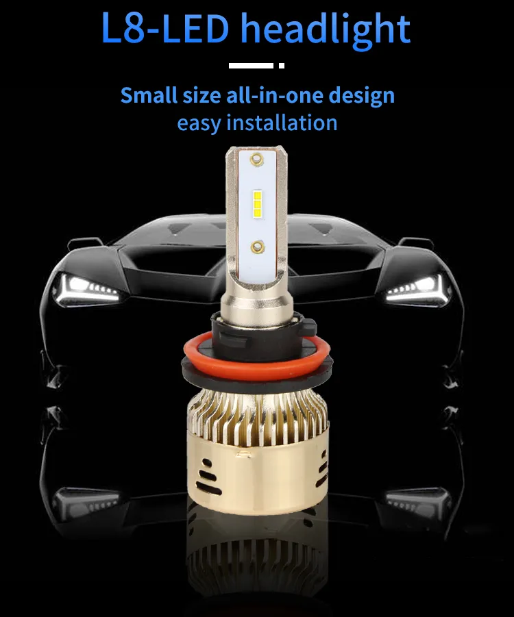 Aurora H7 6000K 5000lm 24W Waterproof Auto Lighting System Bulb Car LED Headlight