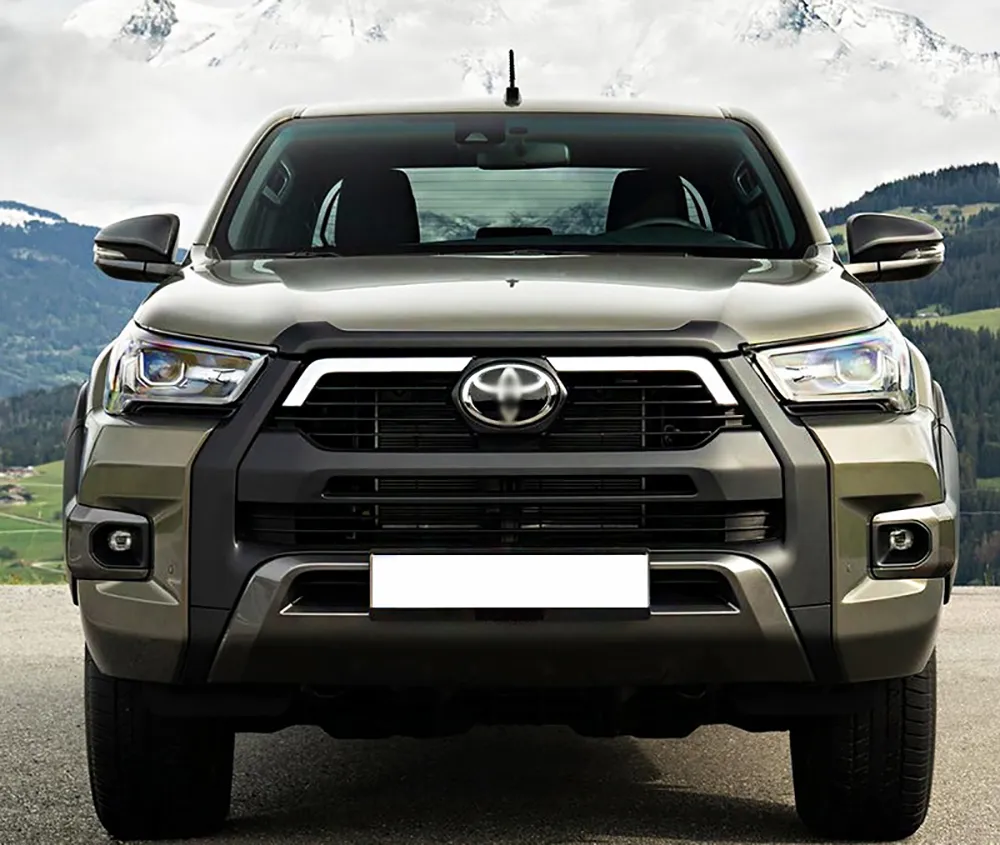 Auto Body Kit Front Bumper with Grille and Lamp for Toyota Hilux Vigo 2004-2018 Upgrade to Rocco 2020 2021