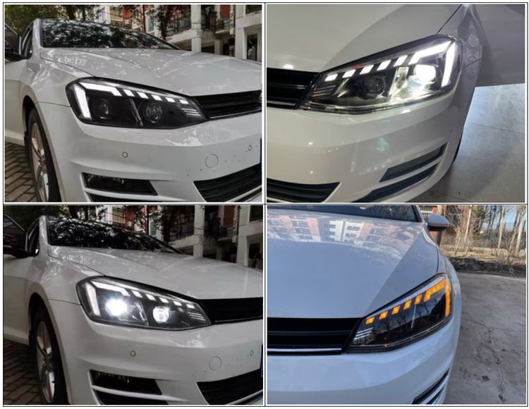 Auto Parts LED Lights Bixenon Projector Lens Headlight Car Light for 2013 Golf 7