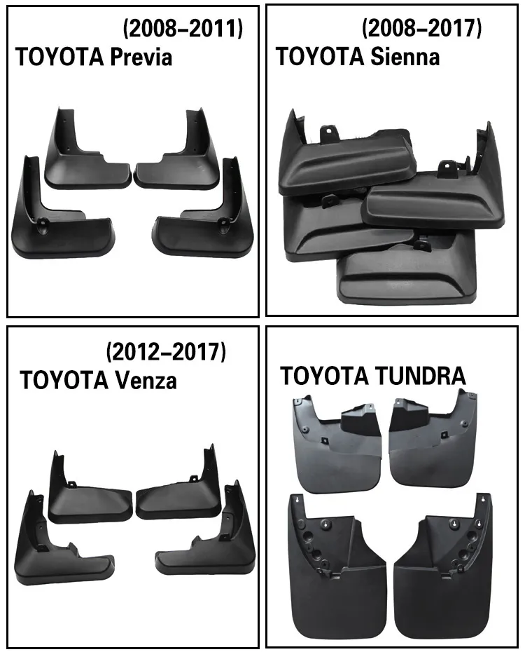 Automobile Parts 4PCS Car Mudguard