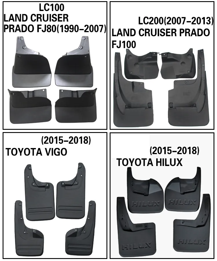 Automobile Parts 4PCS Car Mudguard