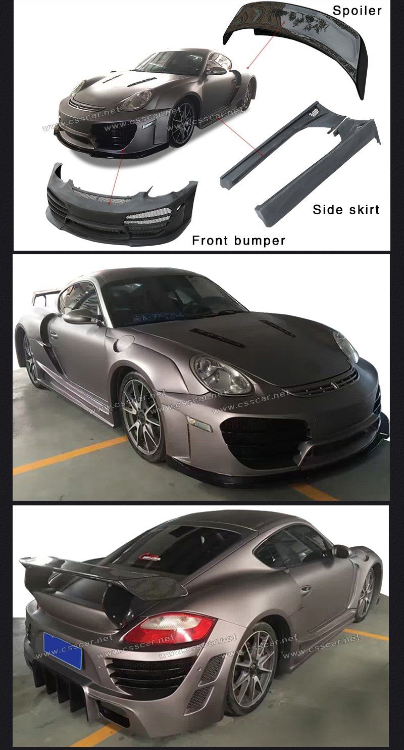 Best Price Fiberglass Material Wide Body Kit for Porsche Cayman 987