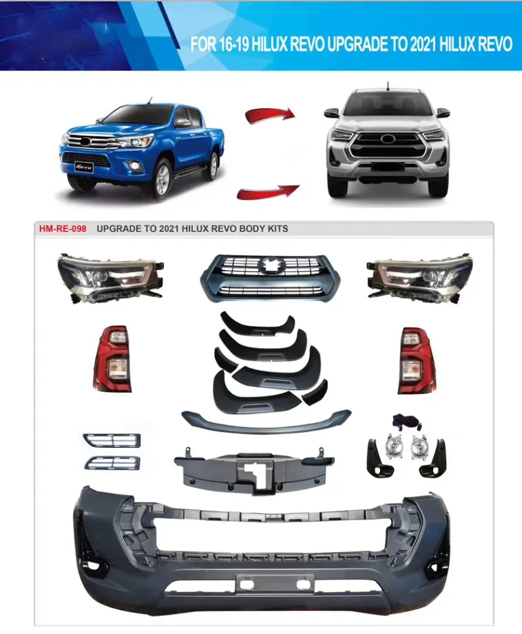 Body Kits for Toyota Hilux Revo 16-19 Update Hilux Revo 2021