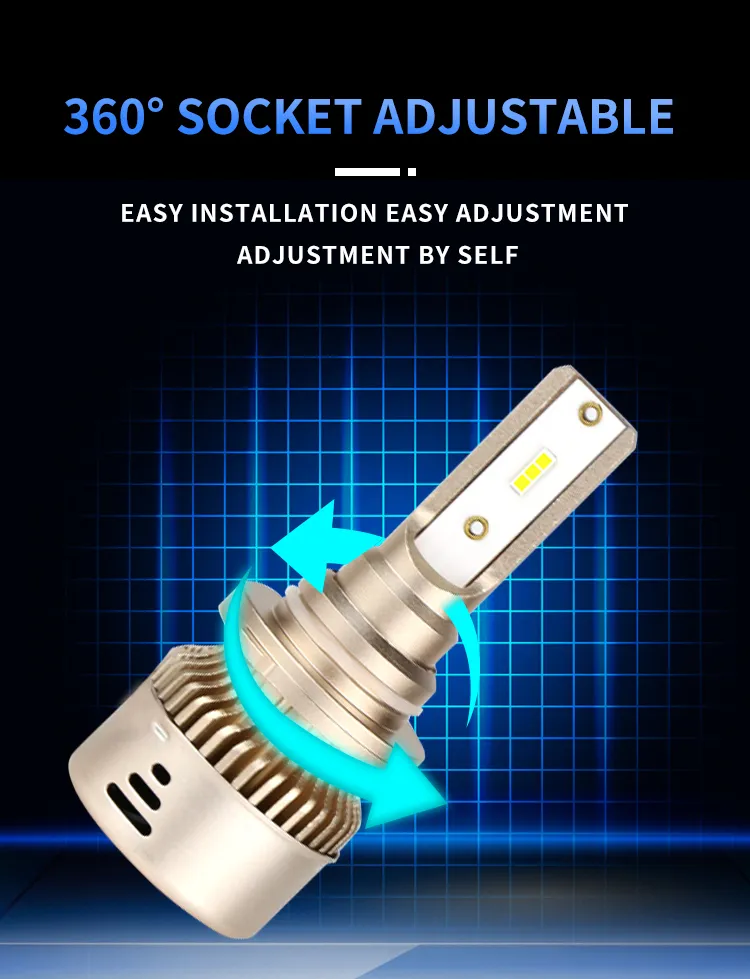 Brightest 6500lumen H1 Hb3 9003 Hb4 H7 H8 H9 H11 LED Motorcycle Headlights Bulbs LED Car Headlight H1