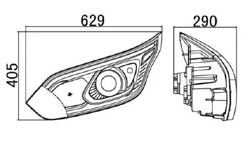 Bus Parts LED Tail Lamp for Bus, Brake /Position /Turning/Reversing Lamp with E Mark Certificate