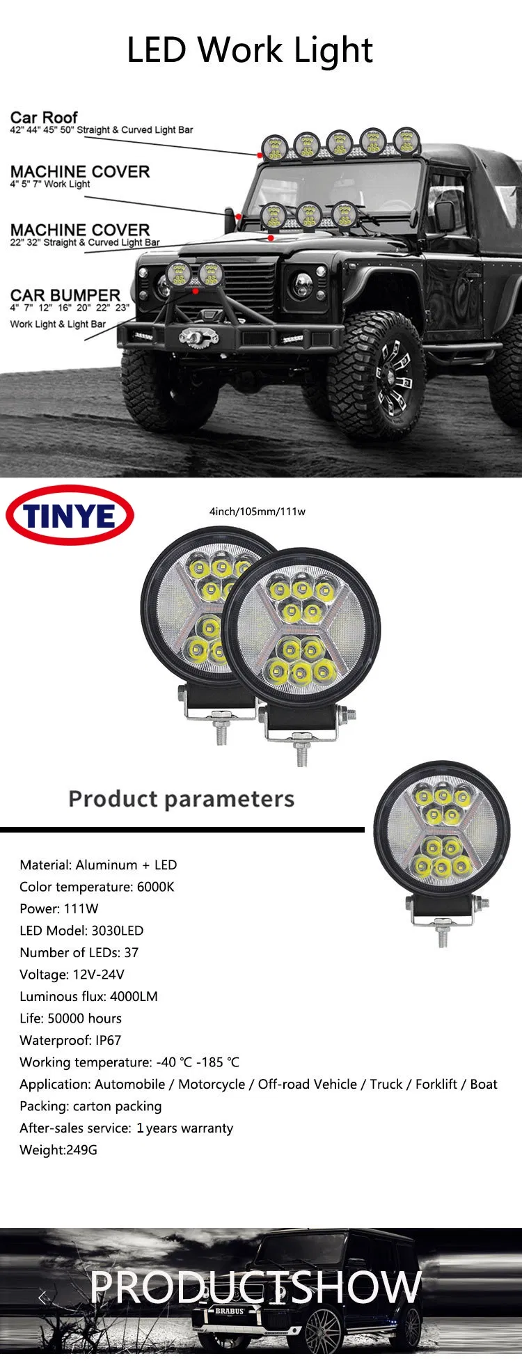 Car Accessories 18W, 36W, 54W, 72W, 90W, 126W, 144W180W, 198W, 234W LED Light Bar 10-30V Light Bar LED 144W