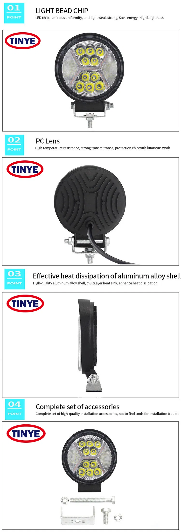 Car Accessories 18W, 36W, 54W, 72W, 90W, 126W, 144W180W, 198W, 234W LED Light Bar 10-30V Light Bar LED 144W