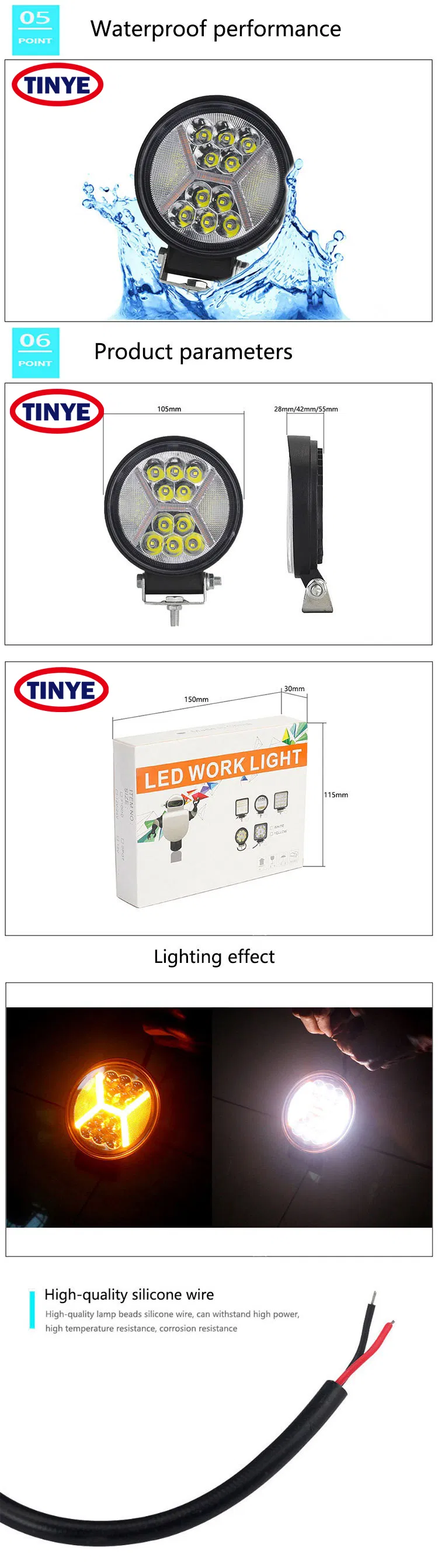 Car Accessories 18W, 36W, 54W, 72W, 90W, 126W, 144W180W, 198W, 234W LED Light Bar 10-30V Light Bar LED 144W