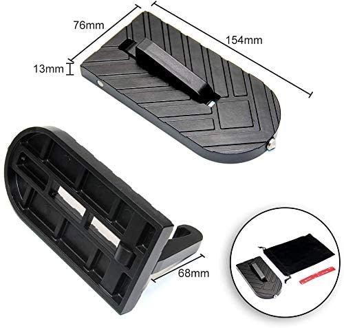 Car Doorstep Vehicle Folding Ladder U Shaped Hook Pedal Foot Pegs Multifunction Easy Access to Rooftop with Safety Hammer Doorstep for Car Roof-Rack Truck SUV J