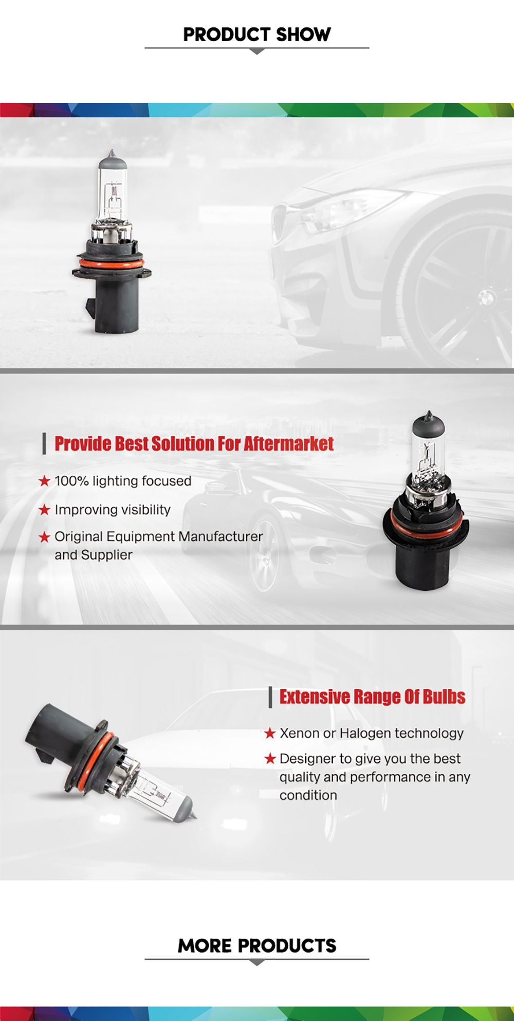 Car Headlight Lamp 9007 12V 60/55W Px29t Halogen Bulbs Hb5 Clear