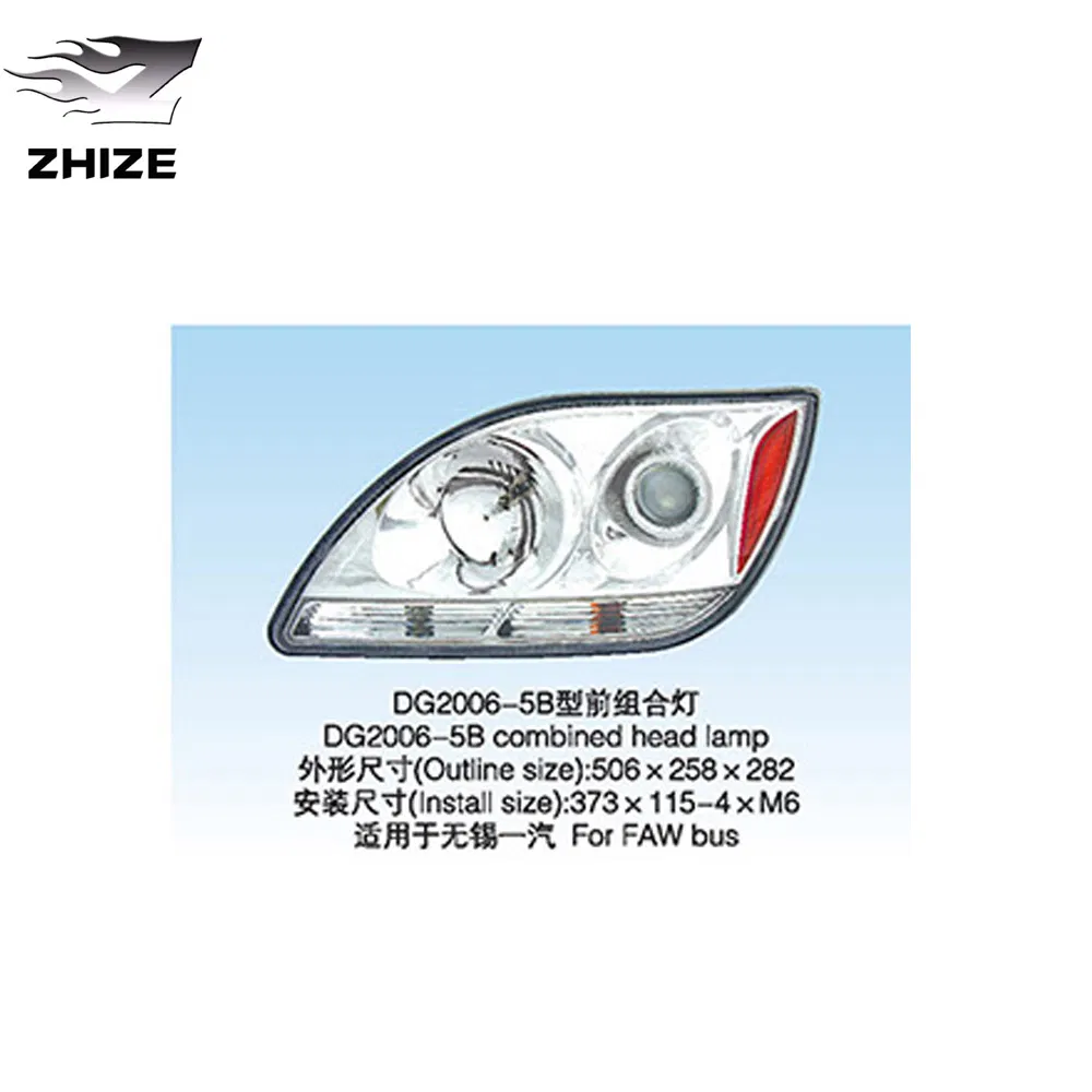 Car Lamp Lights Dg2006-3b Combined Head Lamp for Ankai, Kinglong Bus etc.