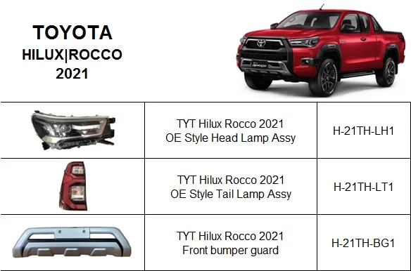 Car Parts Auto Accessory Over Bumper Front Guard for Toyota Hilux Revo 2021 Rocco