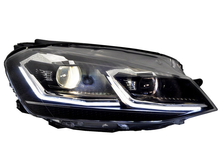 Car Parts LED Headlight Biled Projector Lens with Dynamic Turn Signal for Volkswagen Golf 7
