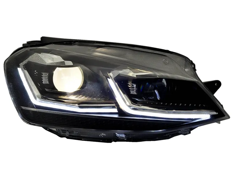Car Parts LED Headlight Biled Projector Lens with Dynamic Turn Signal for Volkswagen Golf 7