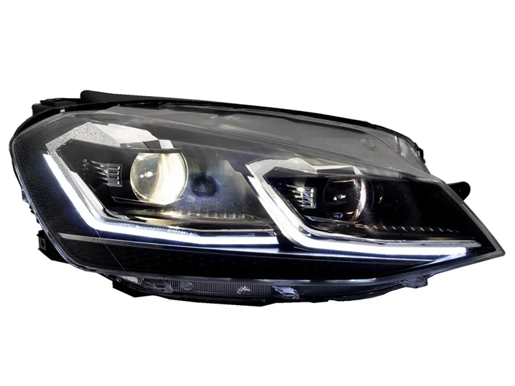 Car Parts LED Headlight Biled Projector Lens with Dynamic Turn Signal for Volkswagen Golf 7