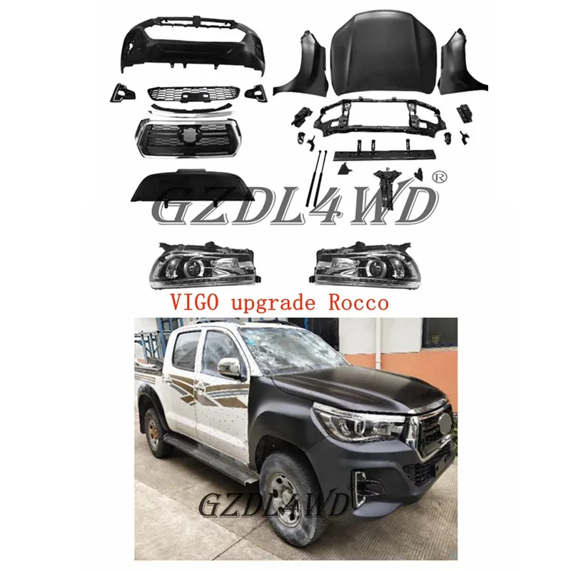 Car Parts Modified Parts Front Bumper Kits for Toyota Hilux Revo