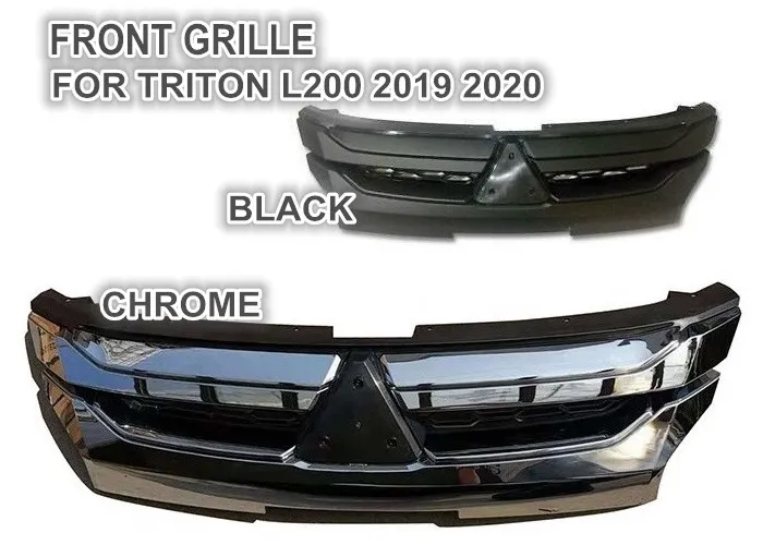 Car Parts OE Front Grille for Mitsubishi Triton 2019 2020 L200 off-Road Style Black Grille