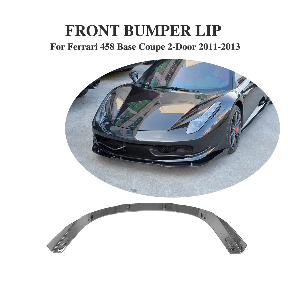 Carbon Fiber Car Bumper Lip for Ferrari 458 Base Coupe 2-Door 11-13