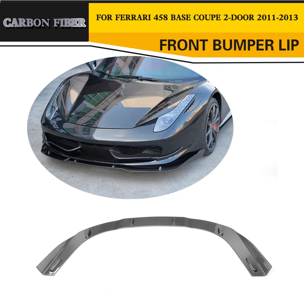 Carbon Fiber Car Bumper Lip for Ferrari 458 Base Coupe 2-Door 11-13