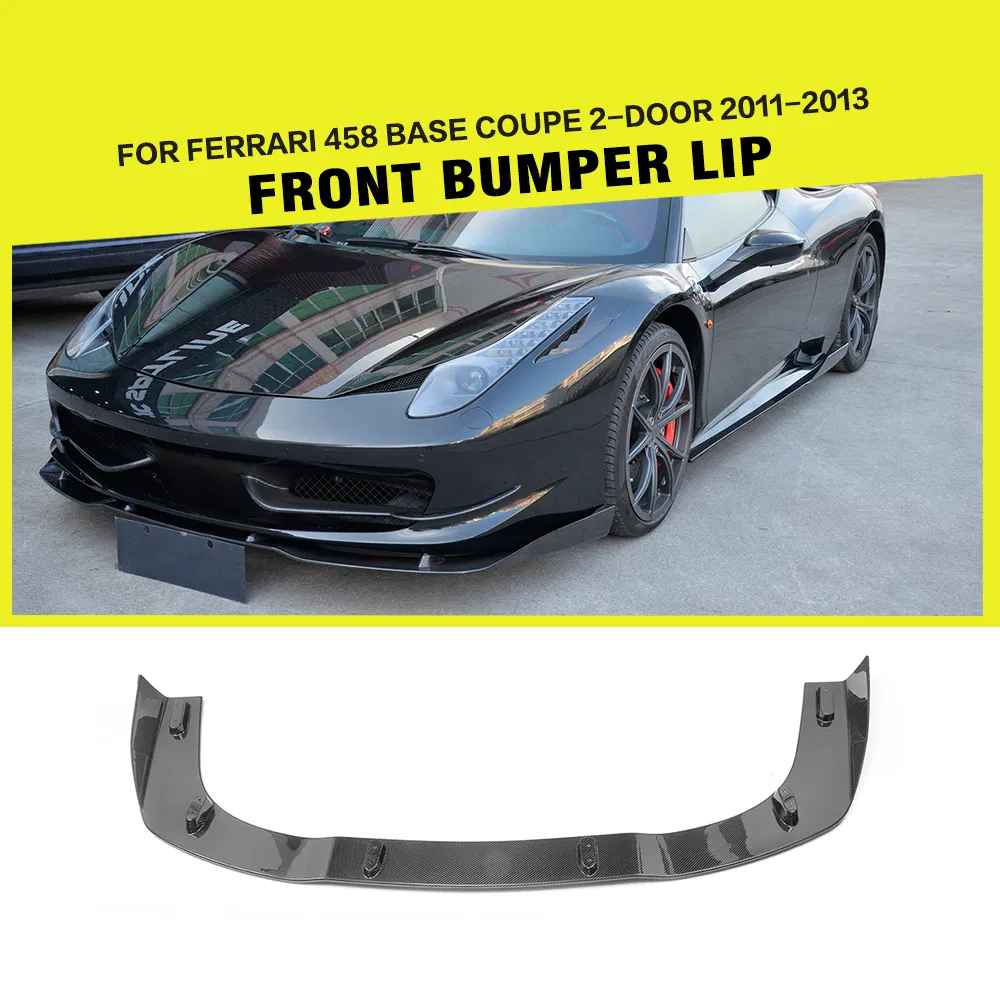 Carbon Fiber Car Bumper Lip for Ferrari 458 Base Coupe 2-Door 11-13
