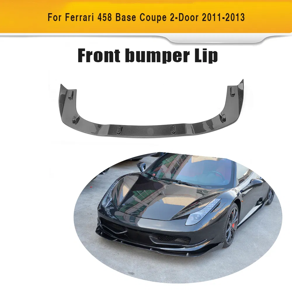 Carbon Fiber Car Bumper Lip for Ferrari 458 Base Coupe 2-Door 11-13