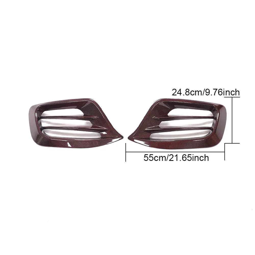 Carbon Fiber Fog Lamp Air Intake Duct Vent Cover for Mercedes Benz V Class W447 V250 MPV 4-Door 2020-2021