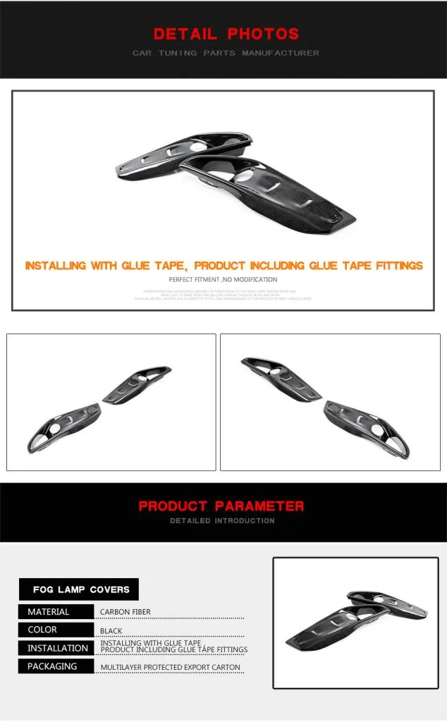 Carbon Fiber Fog Lamp Covers for BMW X5m X6m F85 2014-2018