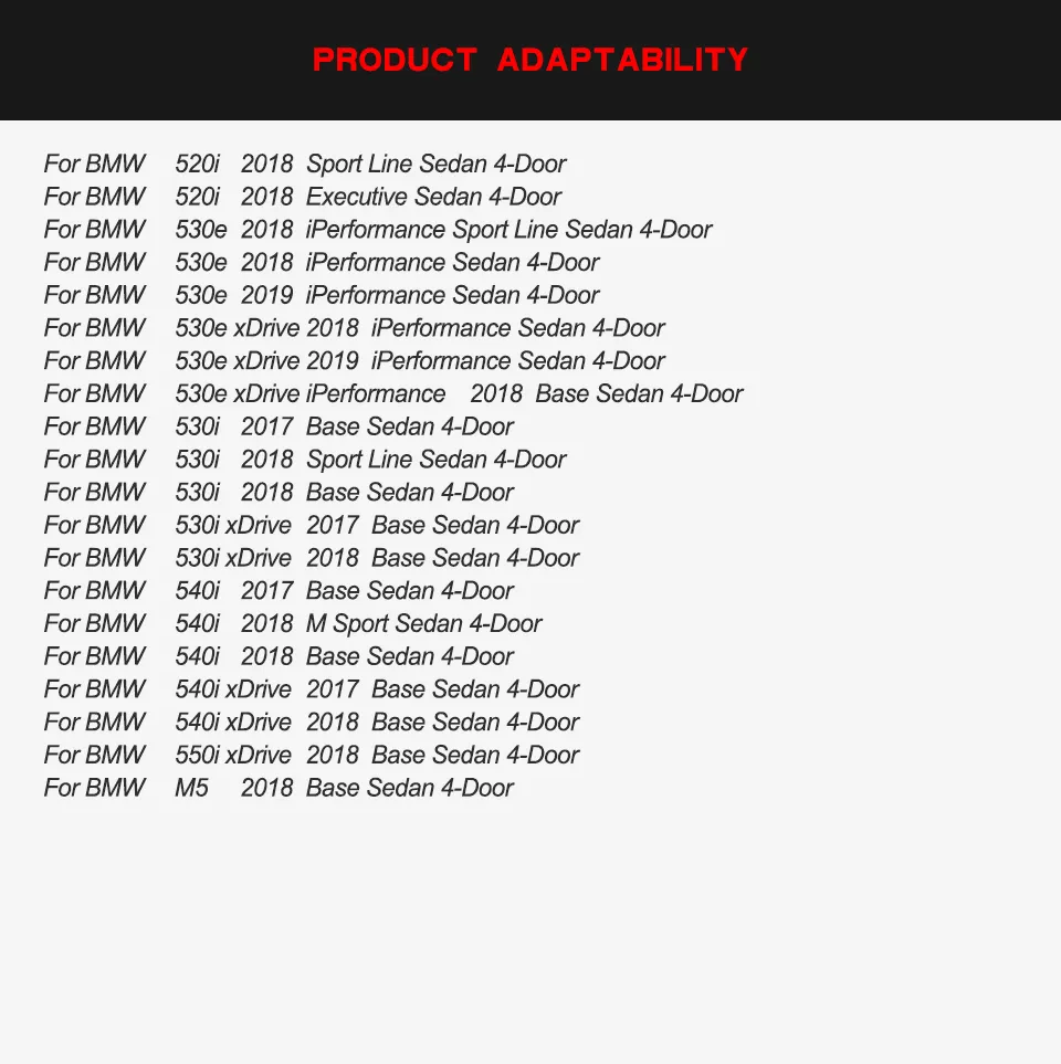 Carbon Fiber Rear Bumper Spoiler Lip for BMW 5 Series G30 G38 2018