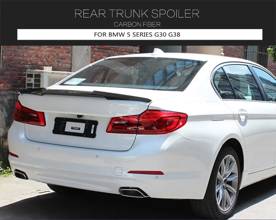 Carbon Fiber Rear Bumper Spoiler Lip for BMW 5 Series G30 G38 2018