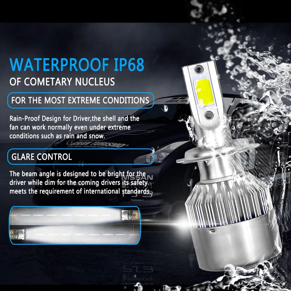 Cheap Factory Auto Headlights Bulbs Head Lamp Chips COB 9005 9006 Cars 9007 H1 H4 H7 H11 9012 C6 Car LED Headlight