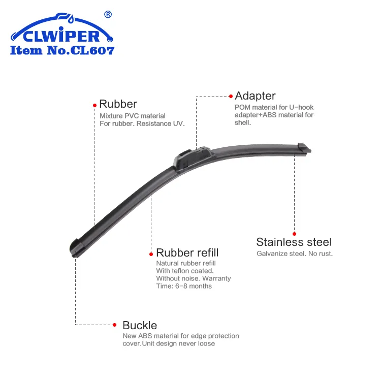 Clwiper Car Windshield Silicone Wiper Blade (CL607S)