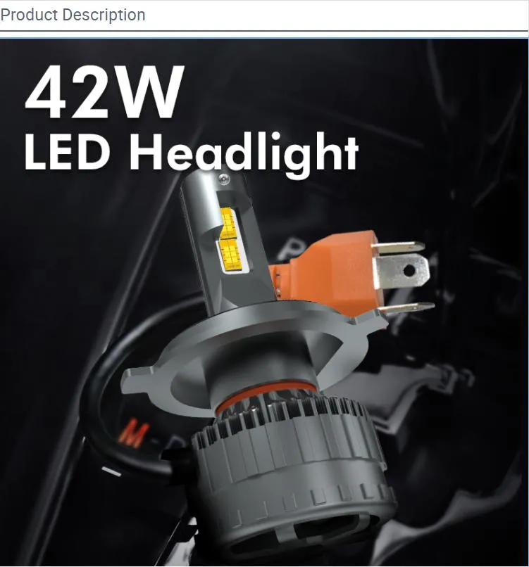 Conpex Automotive Lighting System H7 Csp Chip Temperature Control System with Fancooler V43 Car LED Headlight