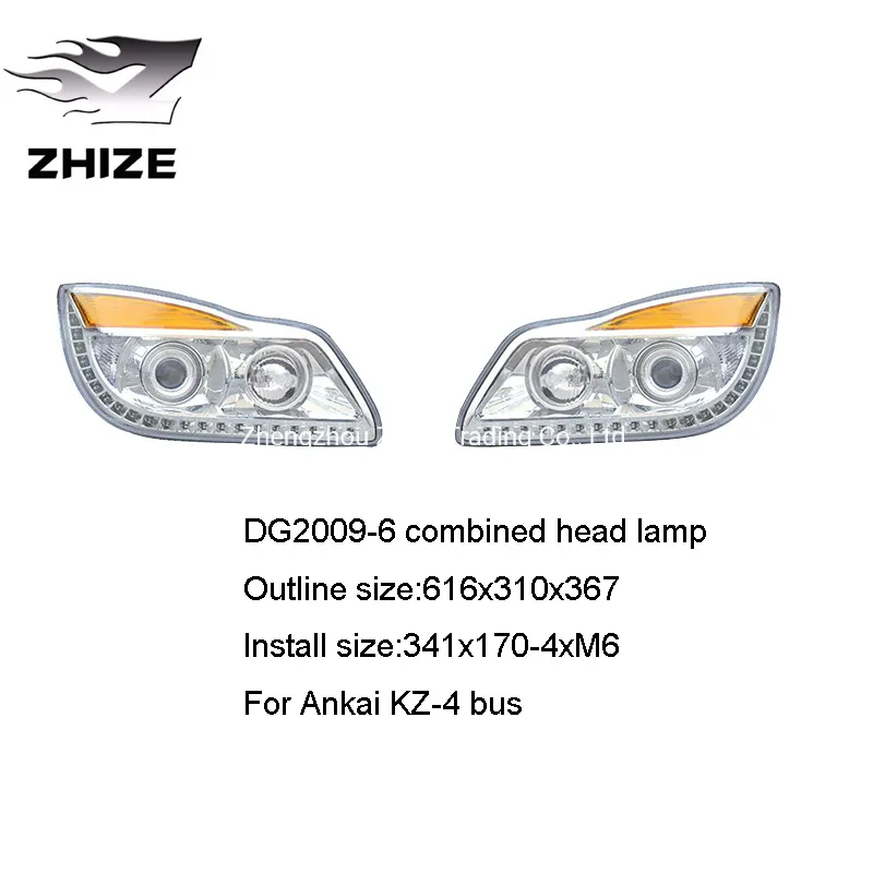 Dg2009-6 Combined Head Lamp for Ankai Kz-4 Bus of Donggang Lights