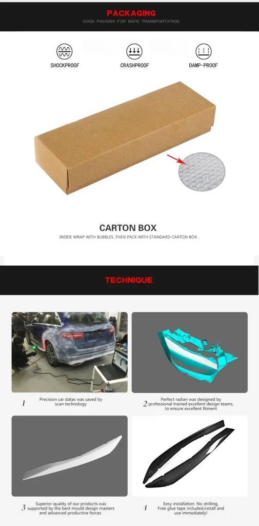 Dry Carbon Fiber Headlight Eyebrows for Audi A5 S5 RS5 2017-2018