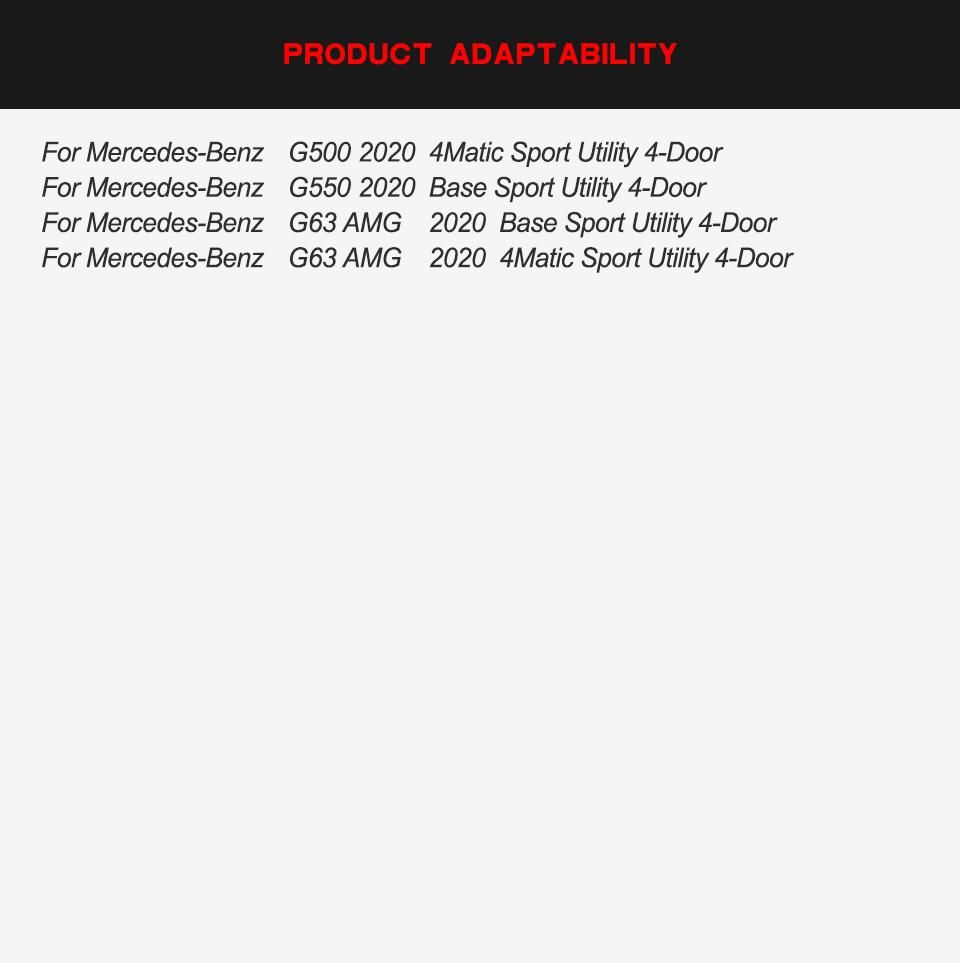 Dry Carbon Fiber Wheel Arch Trims Fender Flares for Benz Mercedes G Class G500 G550 G63 Amg 2020