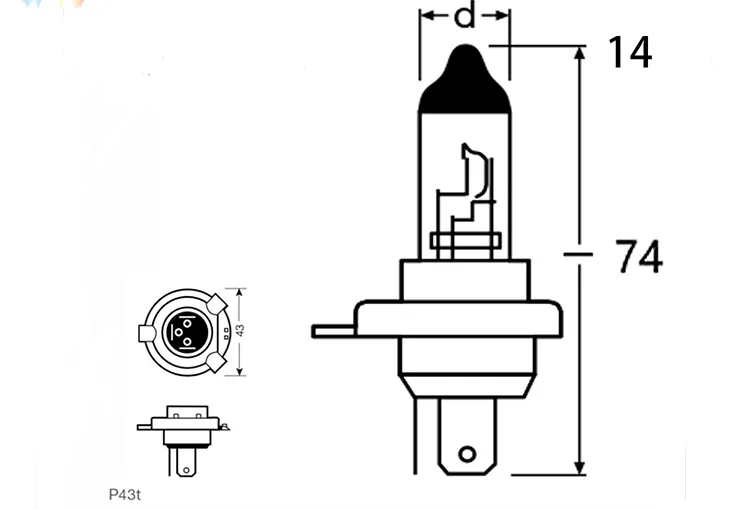 Efficiency Bus Truck Parts Bay15D Amber H4 P43t T20 12-24volts Car Globe/Bulbs/Light/Auto Global/LED Bulb/Lamp for Car Lighting System