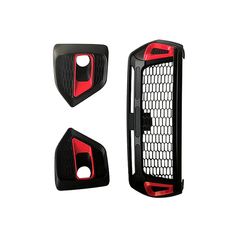 Factory Wholesale Exterior Accessories Full Set Plastic Body Kit Bumper for Toyota Hilux Revo Rocco with Red Trd