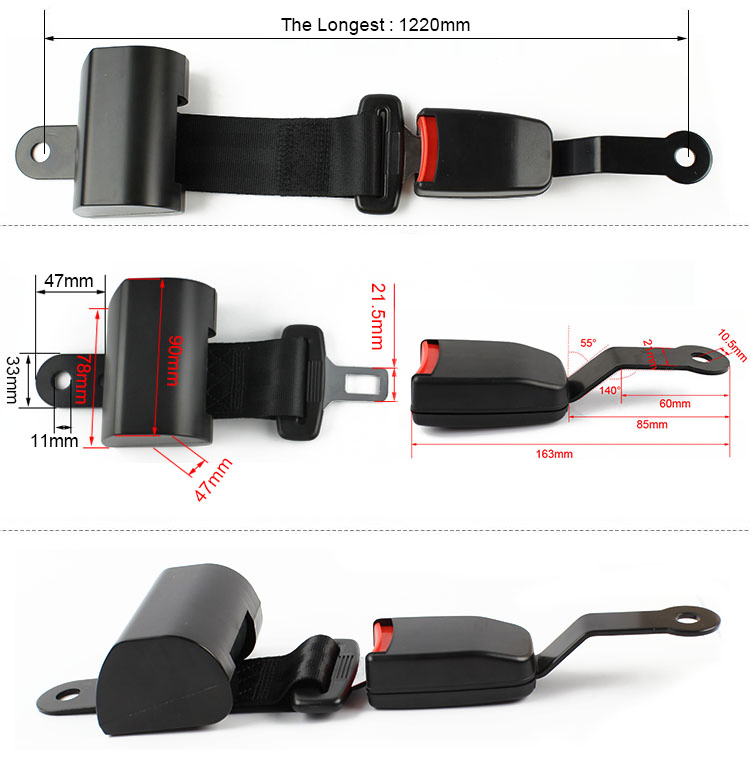 Fec027e Alr Two-Point 2 Point Safety Seatbelt
