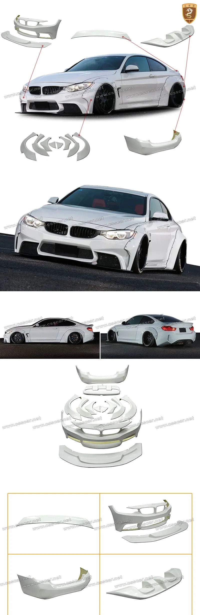 Fiberglass Lb Style Body Kit for BMW 4 Series F32